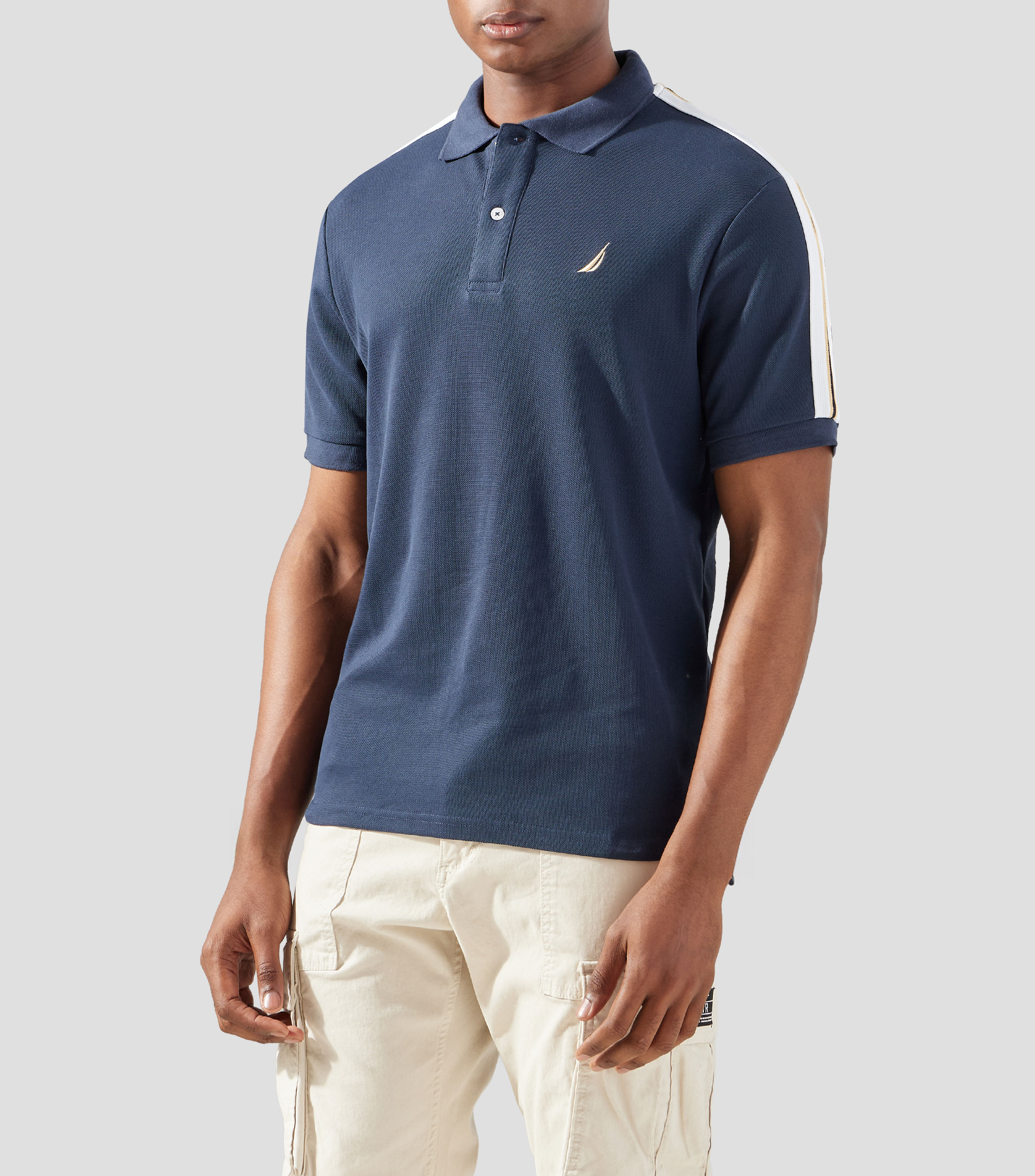 Playera tipo polo manga corta lisa Hombre